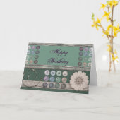 Carte Vert de couture d'enthousiaste (Fleur jaune)
