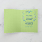 Carte Vert de la fête des mères de chien (Intérieur)