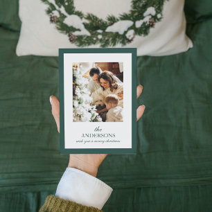 Carte Vert de Noël familial moderne