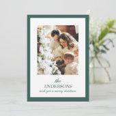 Carte Vert de Noël familial moderne (Debout devant)