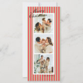 Carte Vert et corail Chic Bandes verticales 3 Photo (Devant)