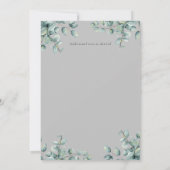 Carte Vert Eucalyptus Lilac Citron gris Mariage (Dos)