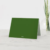 Carte Vert foncé avec texte lavande, (Dos)