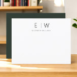 Carte Vert foncé Élégant minimaliste moderne Merci<br><div class="desc">Express gratitude avec style en utilisant nos Cartes de Remerciements Monogramme minimaliste Élégant Moderne Classique. Conçues avec soin, ces cartes allient élégance intemporelle et minimalisme contemporain, ce qui en fait le choix idéal pour transmettre votre appréciation. Réalisées avec précision et attention aux détails, ces cartes de remerciement ne sont pas...</div>