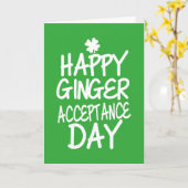 Carte Vert heureux de jour d'acceptation de gingembre (Fleur jaune)
