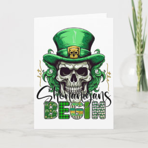 Carte Vert Irlandais Laissez Les Shenanigans Commencer R