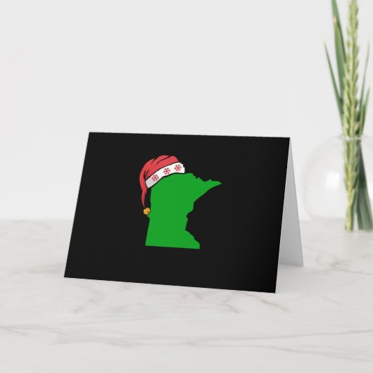 Carte Vert mignon USA de cadeau de Noël de Noël du (Devant)