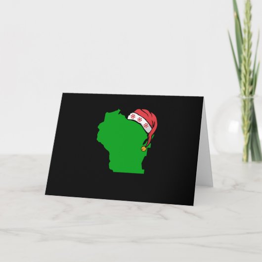 Carte Vert mignon USA de cadeau de Noël de Noël du (Devant)