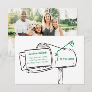 Carte Vert Notre Nouvelle Adresse Boîte Aux Lettres Dépl