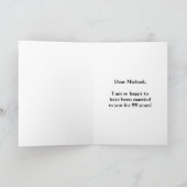 Carte Vert, Or Imité 55e Anniversaire de Mariage + Nom (Intérieur)