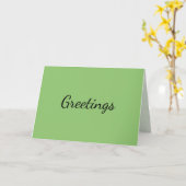 Carte Vert pastel (Fleur jaune)