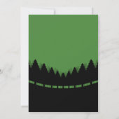 Carte Vert rétro Joyeux Noël avec forêt (Dos)