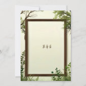 Carte vert rustique Arbre Cadre mariage sécurité de la d (Dos)