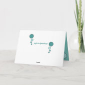 Carte Vert se reposant de turquoise de photo de chat de (Dos)