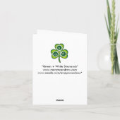 Carte Vert + Shamrock blanc (Dos)