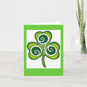 Carte Vert + Shamrock blanc