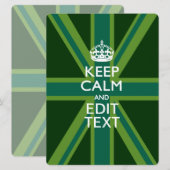 Carte Vert Turquoise Gardez Le Calme Et Votre Texte Unio (Devant / Derrière)