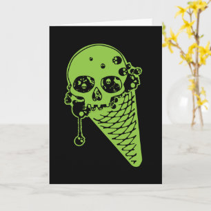 Carte verte à cône de crème glacée poison