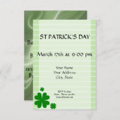 Carte verte avec verso sur le dos (Devant / Derrière)