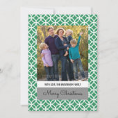 Carte verte Classy Diamond Holiday Photo Flat Card (Devant)