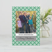 Carte verte Classy Diamond Holiday Photo Flat Card (Debout devant)
