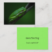Carte verte d'ATC de grenouille d'arbre (Devant / Derrière)