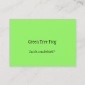 Carte verte d'ATC de grenouille d'arbre (Dos)