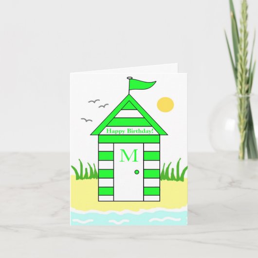 Carte verte de cabane de plage (Devant)