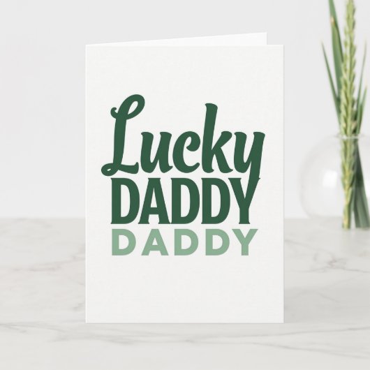 Carte verte de chance Papa Papa (Devant)