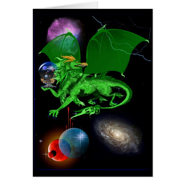 Carte verte de dragon d'univers (Devant)