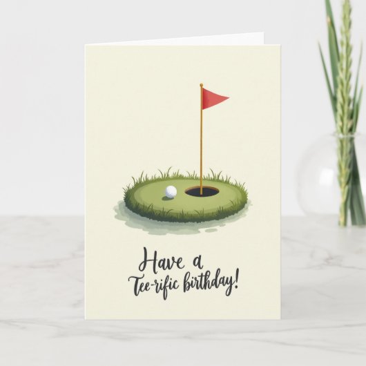 Carte verte de golf d'anniversaire (Devant)