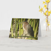 Carte verte de héron (Fleur jaune)