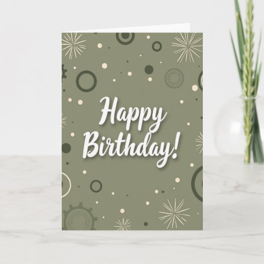 Carte verte de joyeuse fête (Devant)