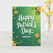 Carte verte de la marraine pour la Saint-Patrick (Fleur jaune)