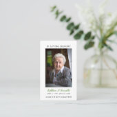 Carte verte de la prière commémorative funéraire s (Debout devant)