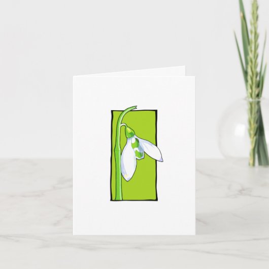 Carte verte de snowdrop (Devant)
