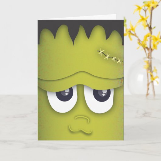 Carte verte de Spooky Cute (Fleur jaune)