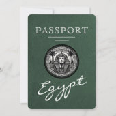 Carte verte d'Égypte Invitation de mariage (Devant)