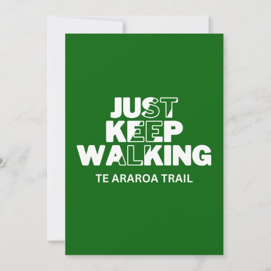 Carte verte du sentier Araroa "Just Keep Walking" (Devant)