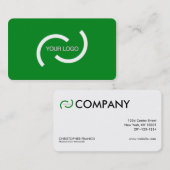 Carte verte élégante. Customisez avec votre propre (Devant / Derrière)