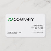 Carte verte élégante. Customisez avec votre propre (Dos)