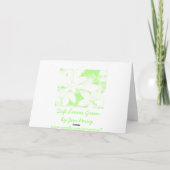 Carte verte Feuille douce "Bonne Pâques" (Dos)