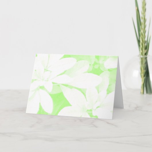 Carte verte Feuille douce "Bonne Pâques" (Devant)