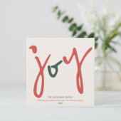 Carte verte Gras Simple Joy Rouge (Debout devant)
