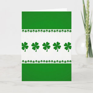 Carte Verte Irlandaise Chanceuse Shamrocks