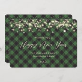 Carte verte Joyeuse Nouvel An (Devant / Derrière)