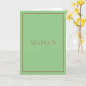 Carte verte Maman inspirée du designer (Fleur jaune)