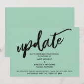 Carte verte Mariage reportée à la main (Devant / Derrière)