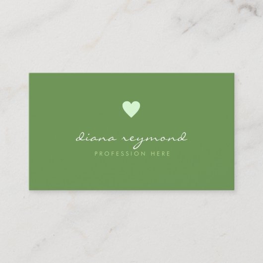 carte verte professionnelle / coeur d'amour (Devant)