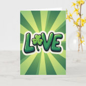 Carte verte Shamrock Love Rays (Fleur jaune)